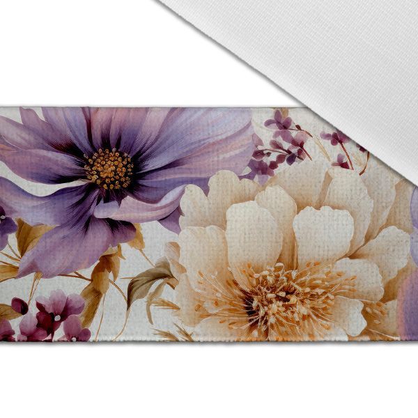 Tissu Drap de manteau fleurs violettes Vilma