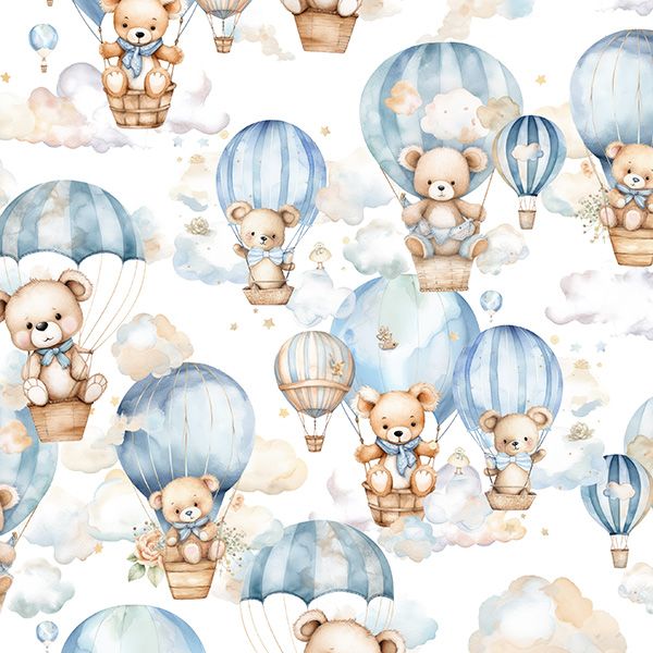 Coupon pour culotte PUL ours bleu en montgolfière