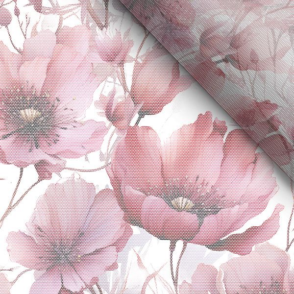 Tissu Chiffon transparent Beauté rose