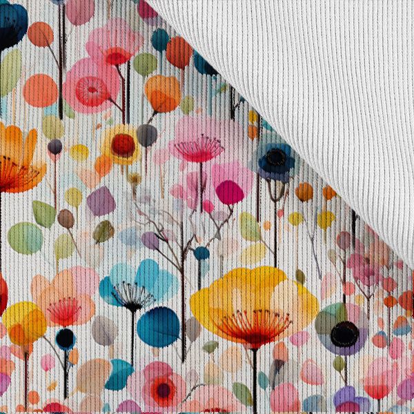Tissu imprimé polyester imperméable TD/NS fleurs d'été Extrem