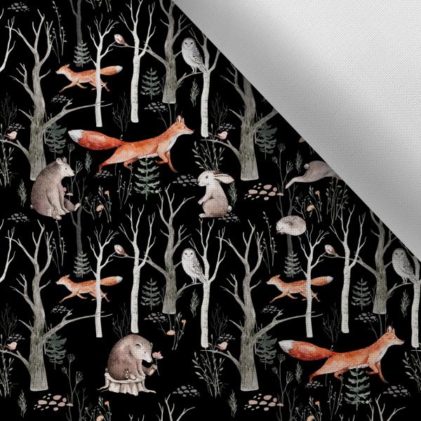 Tissu softshell hiver petits des animaux dans la forêt noir