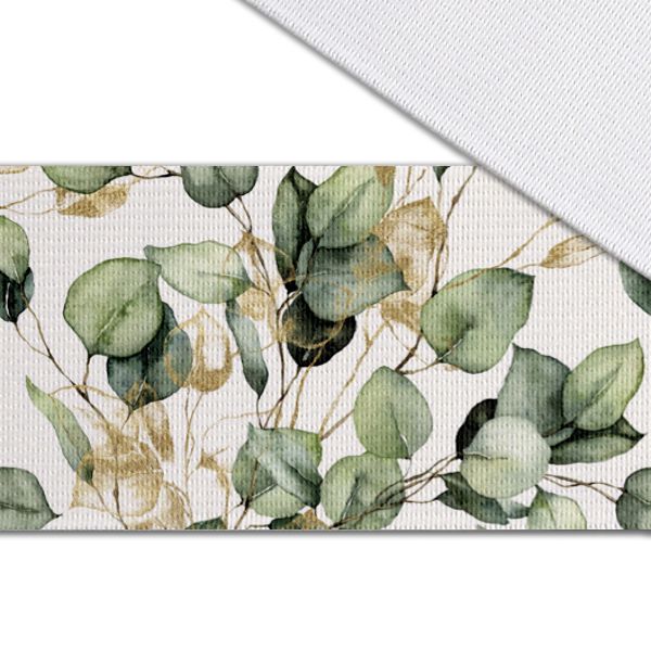 Tissu double gaze premium bambou avec coton eucalyptus blanc