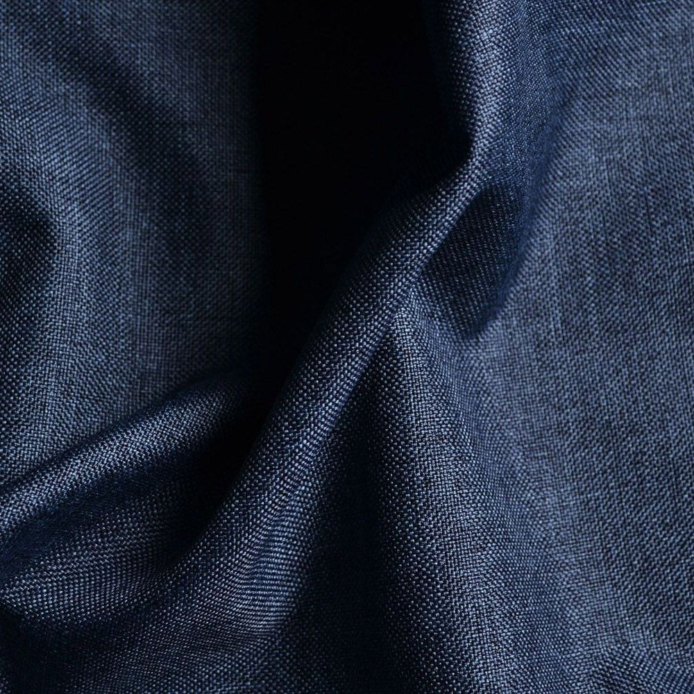 Tissu polyester imperméable bleu foncé chiné