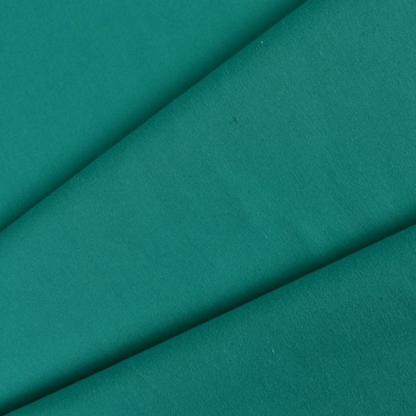 Popeline de coton David forêt turquoise