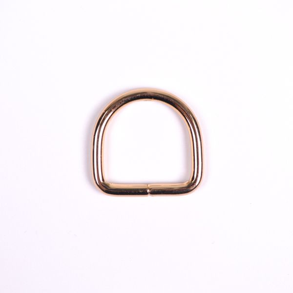 Boucle anneau demi rond en métal 32x25 mm or