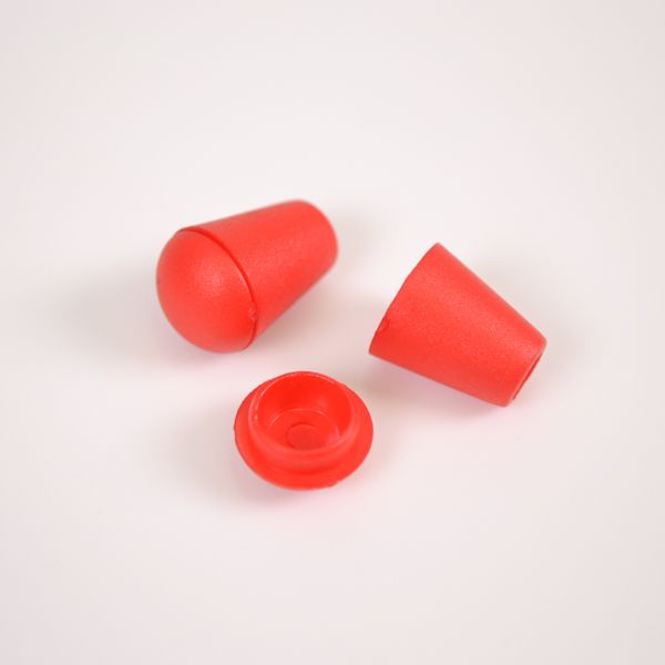 Embout en plastique pour cordon de 4 mm rouge- lot de 10pcs