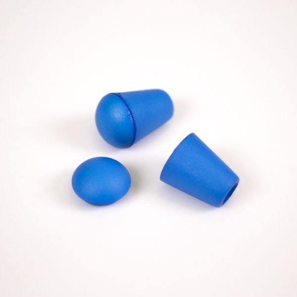 Embout en plastique pour cordon de 4 mm bleu foncé- lot de 10pcs