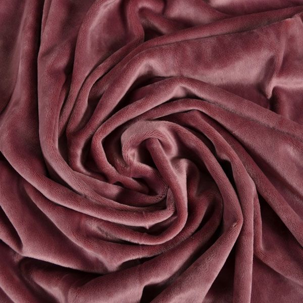 Tissu velours stretch habillement vieux rose