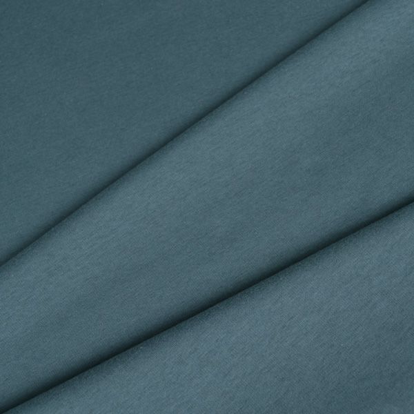 Tissu sweat Polaire alpin bleu pétrole pastel