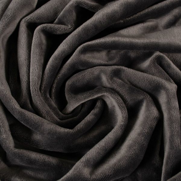 Tissu velours stretch habillement gris
