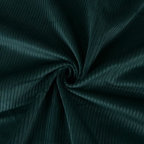 Tissu velours côtelé coton Taya vert