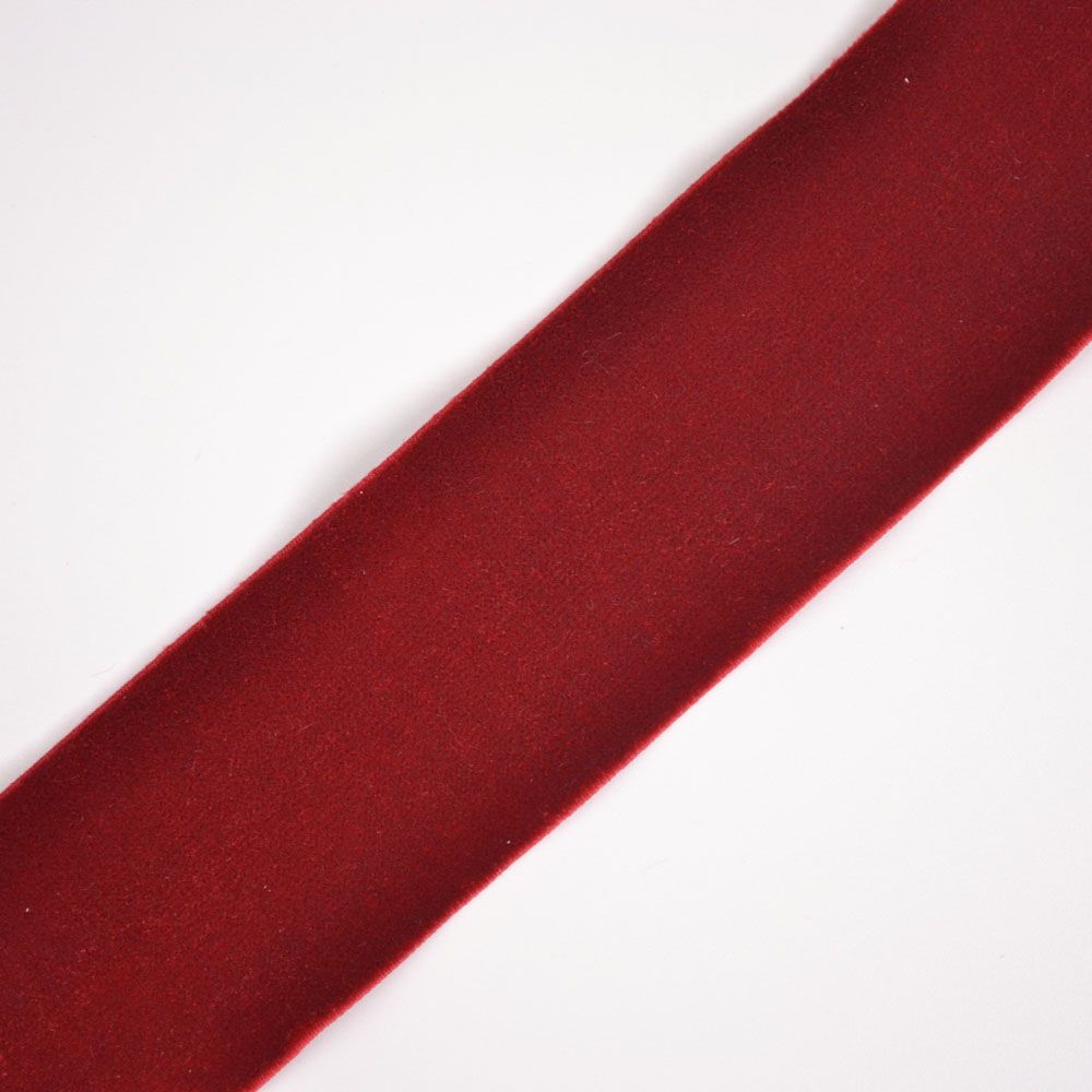 Ruban velours élastique 4 cm rouge