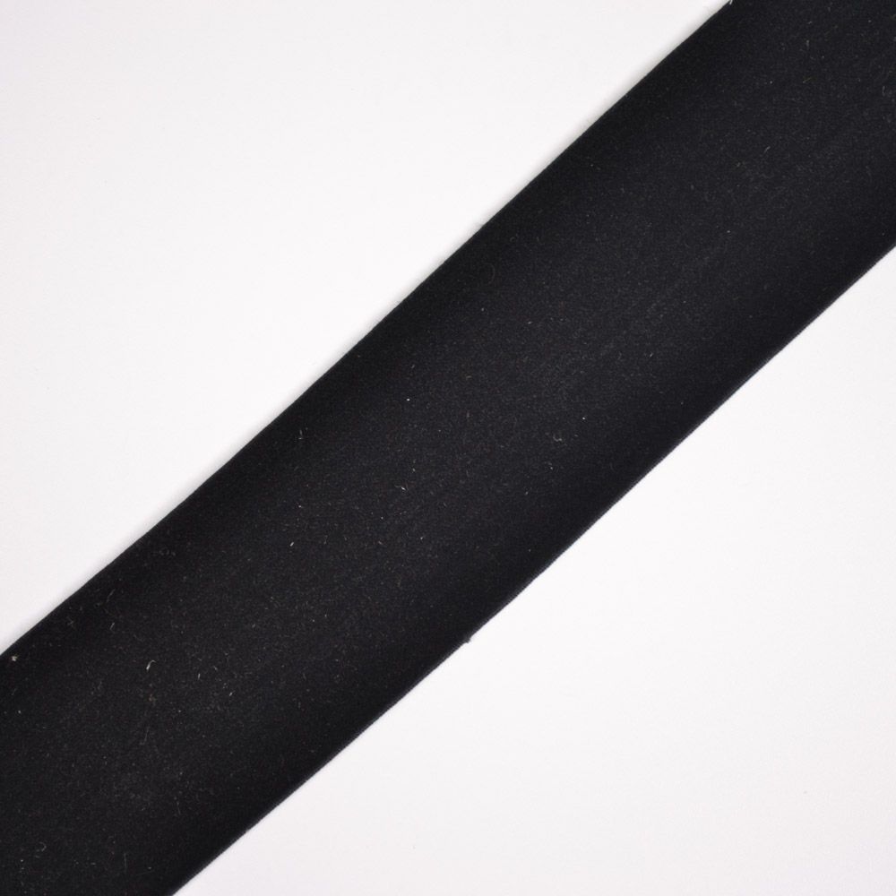 Ruban velours élastique 4 cm noir