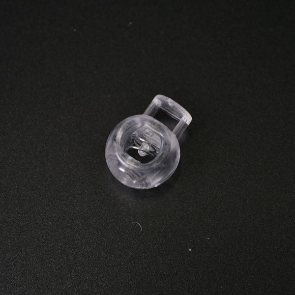 Arrêt cordon boule plastique 9 mm lot de 10 pcs - transparent