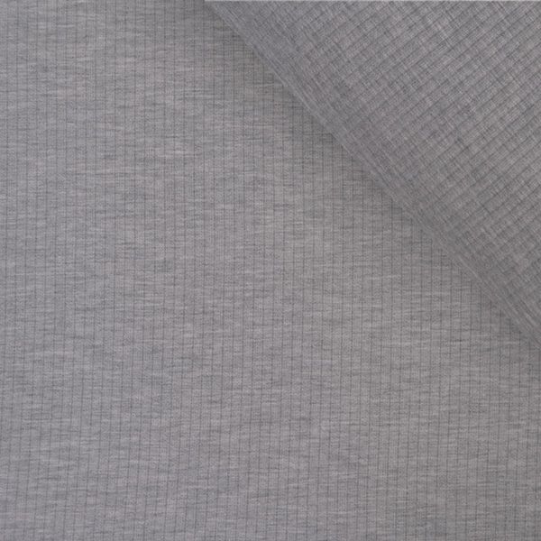 Tissu jersey côtelé confectionné  OSKAR gris melange № 20
