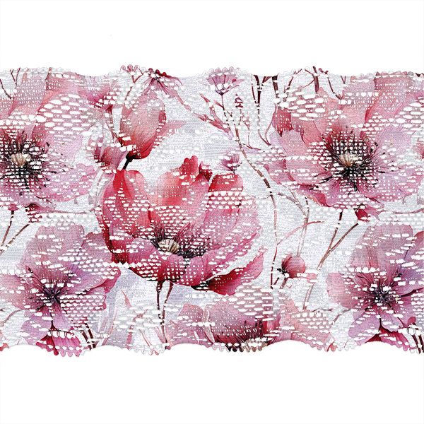 Tissu Chiffon transparent Beauté rose