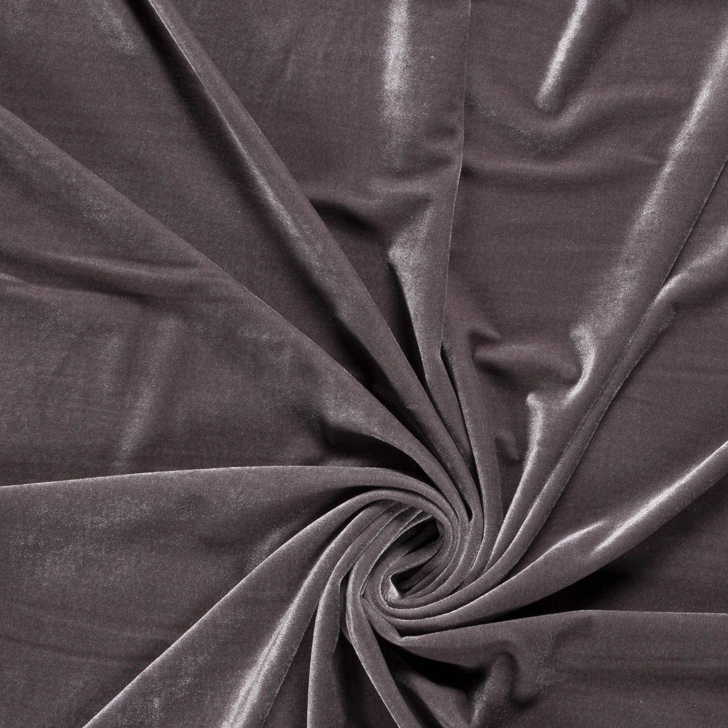 Tissu velours premium élastique gris