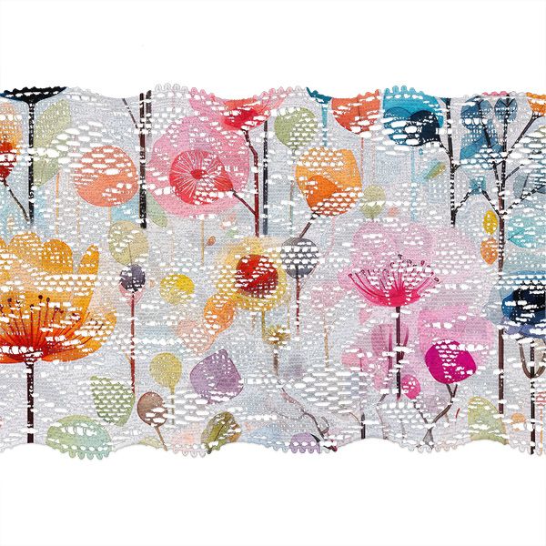 Tissu Chiffon transparent fleurs d'été Extrem