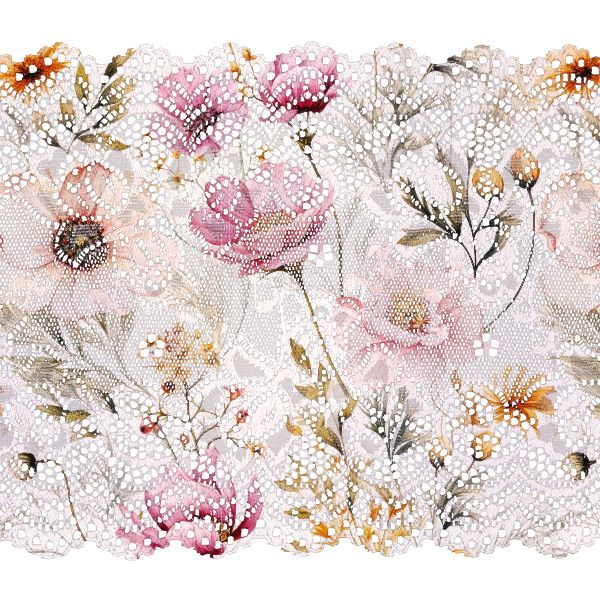 Tissu imprimé polyester imperméable TD/NS fleurs d'été Romance