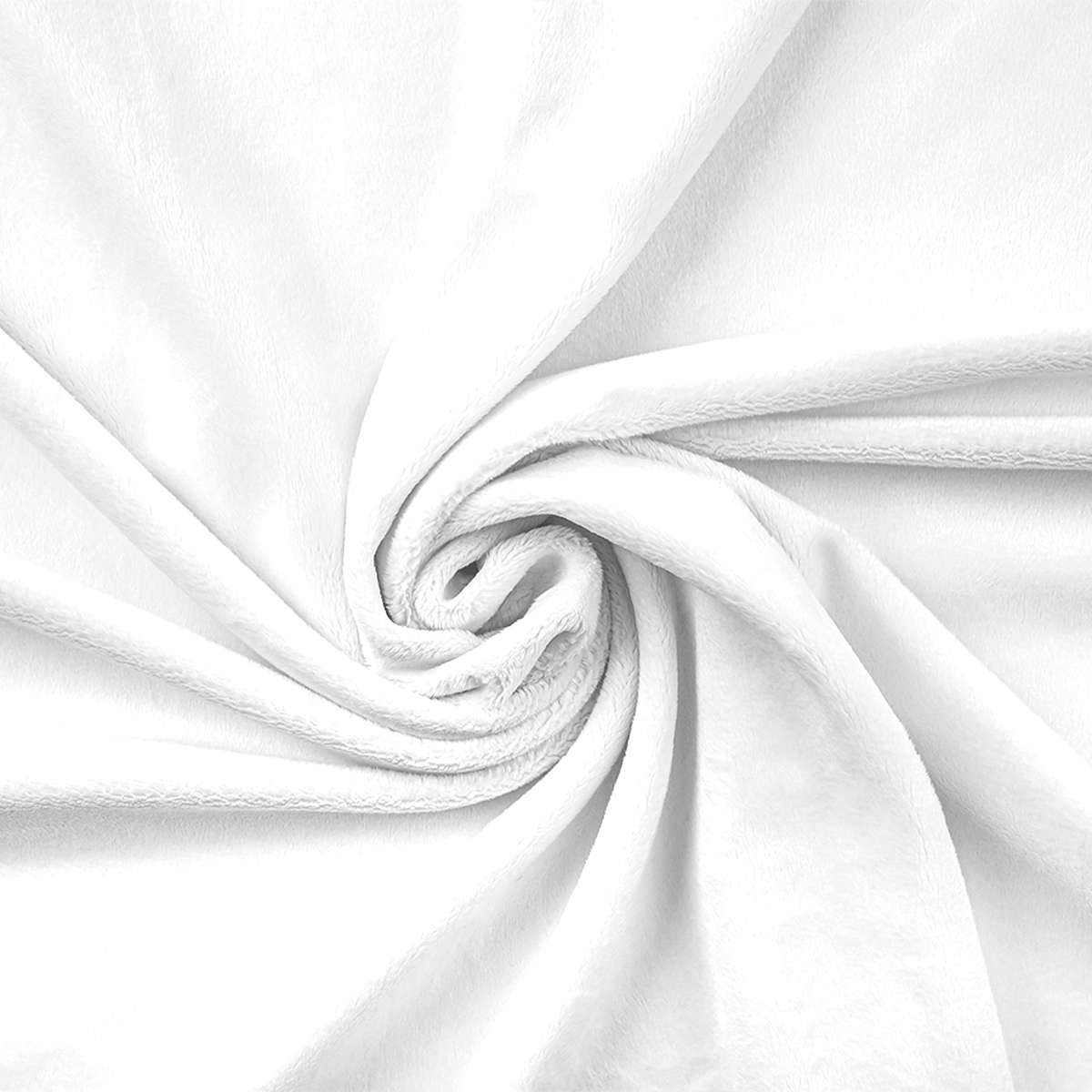 Tissu minky lisse premium 380g blanc