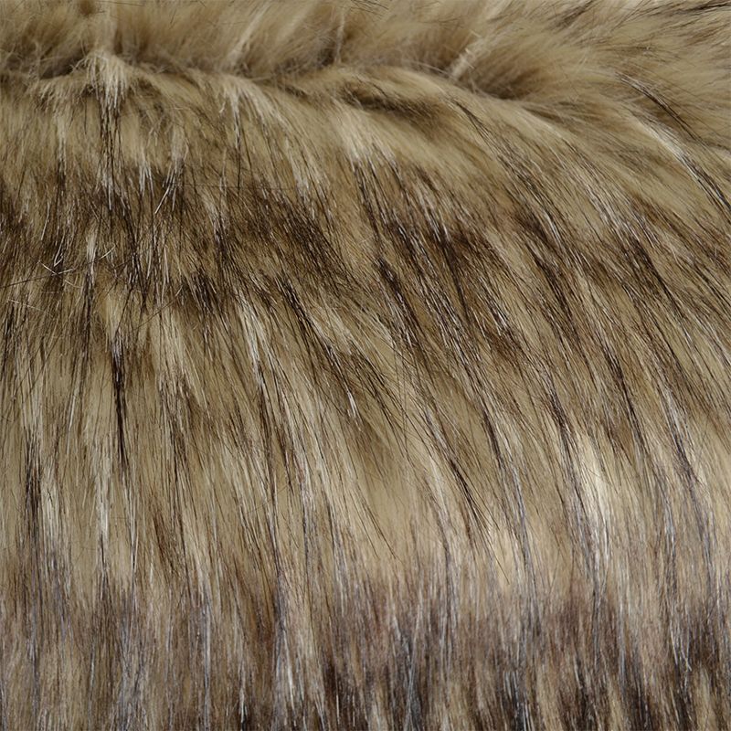 Tissu fourrure synthétique métrage PREMIUM cheveu beige