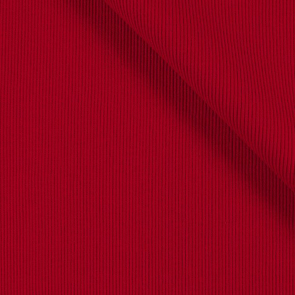 Tissu jersey bord côte tubulaire RIB OSKAR rouge № 18