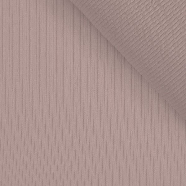 Tissu jersey bord côte tubulaire RIB OSKAR rose poudré № 54