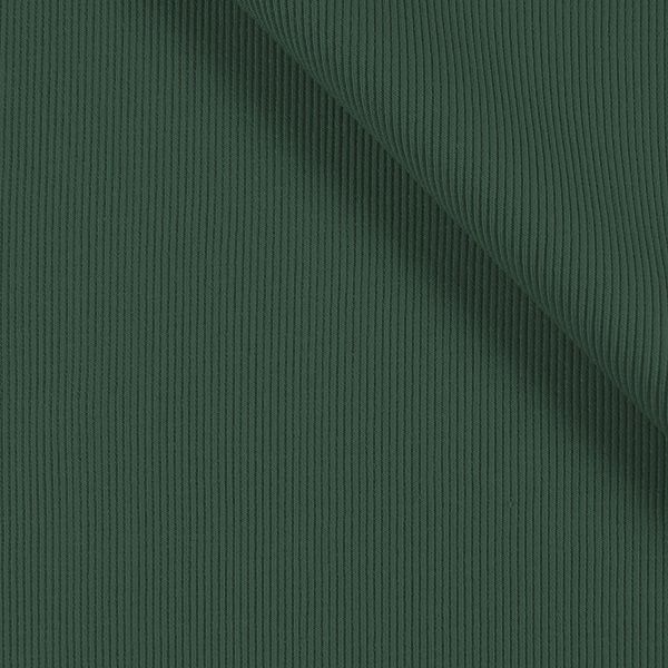 Tissu jersey bord côte tubulaire RIB OSKAR vert foncé № 62