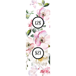 Étiquette taille vêtements lot de 10 pcs -  fleurs d'été 128