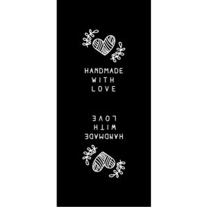 Étiquette vêtements lot de 10 pcs - Handmade with love noir