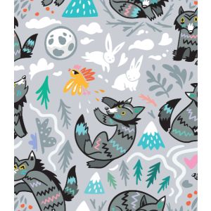 Jersey Takoy loup gris turquoise
