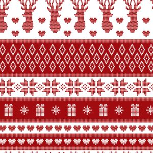 Jersey fonctionnel peigné (tissu thermal) Noël norvégien