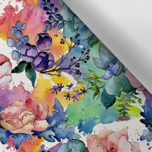 Tissu avec impression polyester imperméableTD/NS jardin coloré
