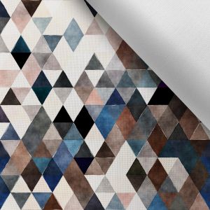 Tissu avec impression polyester imperméable TD/NS triangle bleu