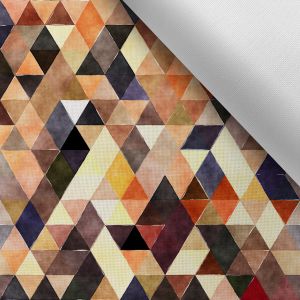 Tissu avec impression polyester imperméable TD/NS triangle brun