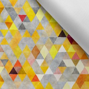 Tissu avec impression polyester imperméable TD/NS triangle jaune