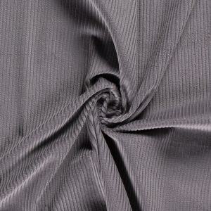 Tissu velours côtelé coton gris