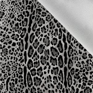 Tissu softshell hiver léopard gris
