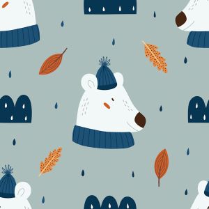 Tissu sweat Dona 260g ours polaire en automne