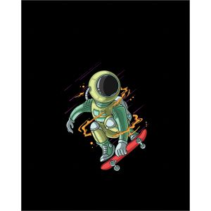 Coupon pour sac á dos 50x40 astronaute vert sur le skate board