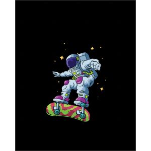 Coupon pour sac á dos 50x40 astronaute bleu sur le skate board