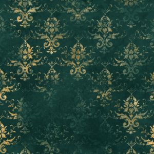 Tissu velours/velvet ELIZA Glamour vert doré