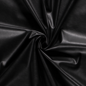Cuir éco/ simili cuir d´habillement élastique, noir