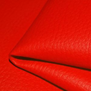 Tissu éco cuir (simili cuir) couleur rouge D2755