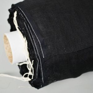 Tissu lin premium noir  170g