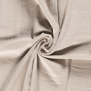 Tissu velours côtelé coton beige