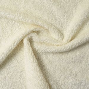 Tissu mouton sherpa coton - écrue