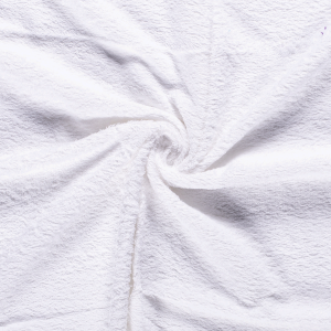 Tissu éponge de coton blanc