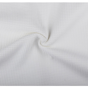 Tissu piqué gaufré de coton coton blanc