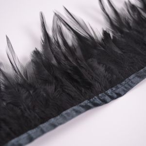 Galon plumes de corneille 8-13 cm noir